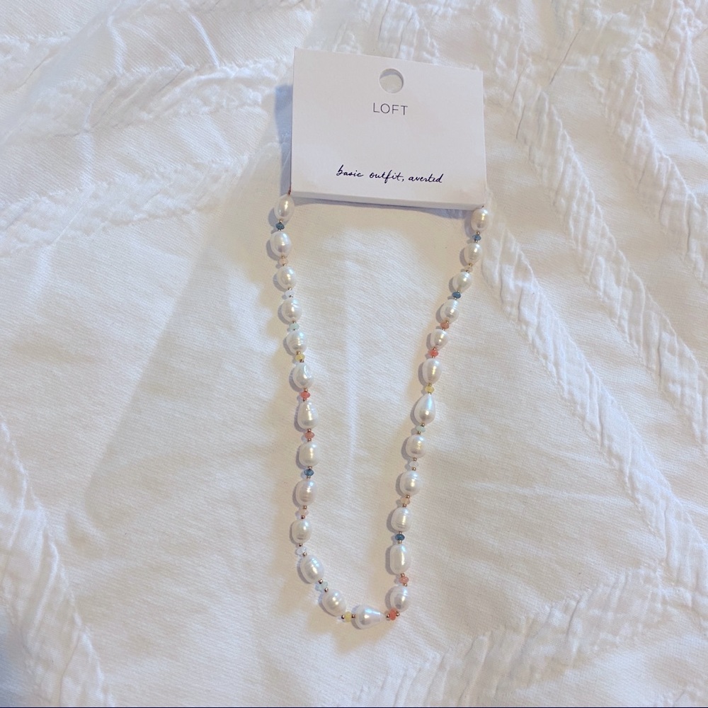NWT LOFT freshwater pearl necklace